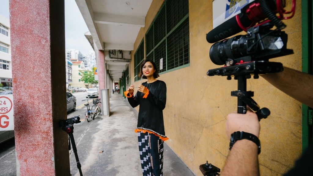 Woman in Front of Camera