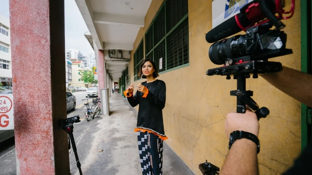 Woman in Front of Camera