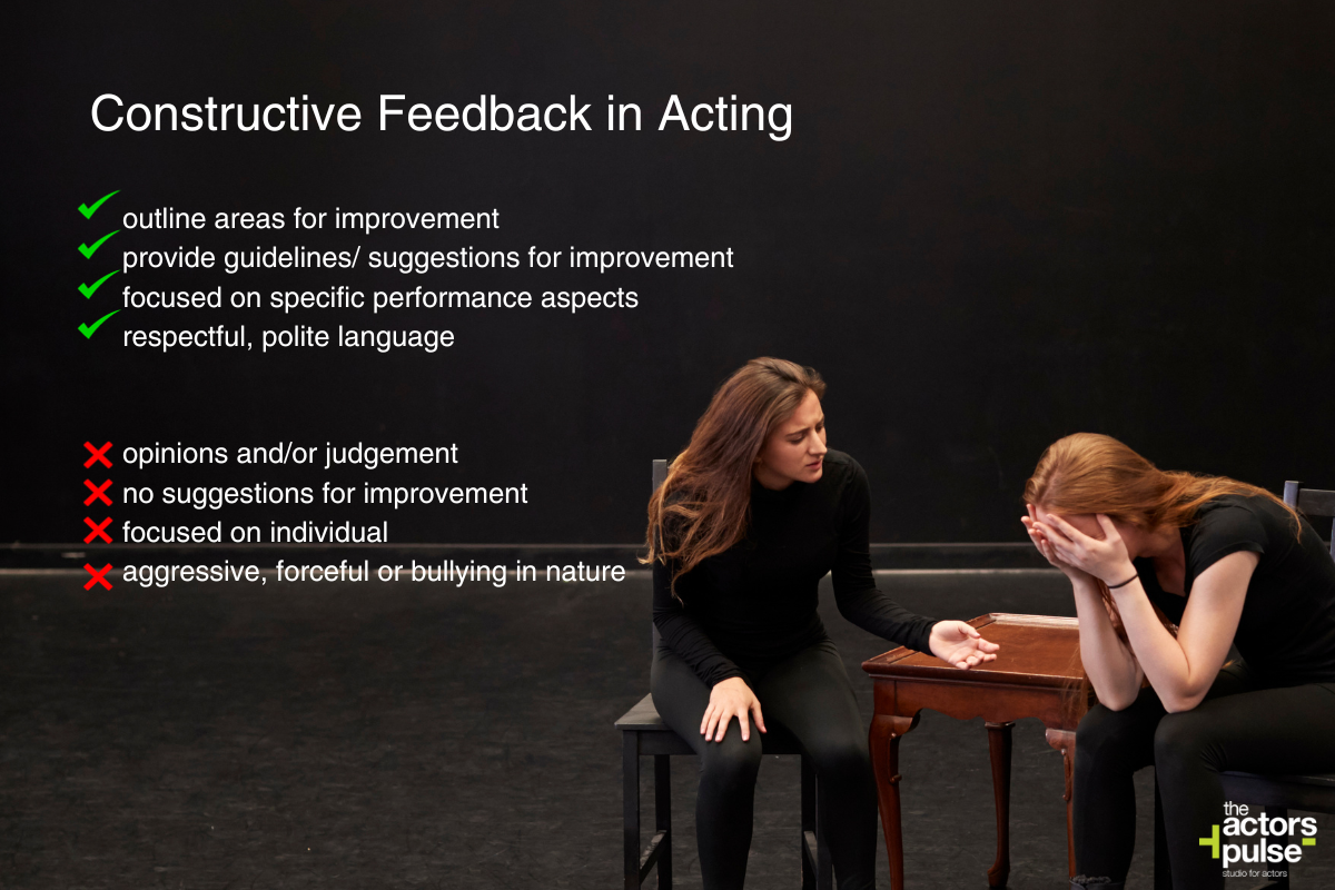 Constructive feedback in acting